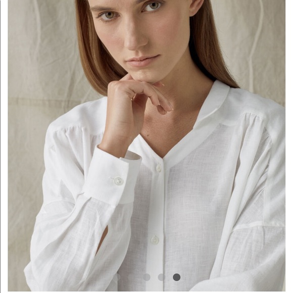 Belstaff Maeve Linen Shirt White by Belstaff - Picture 3 of 9